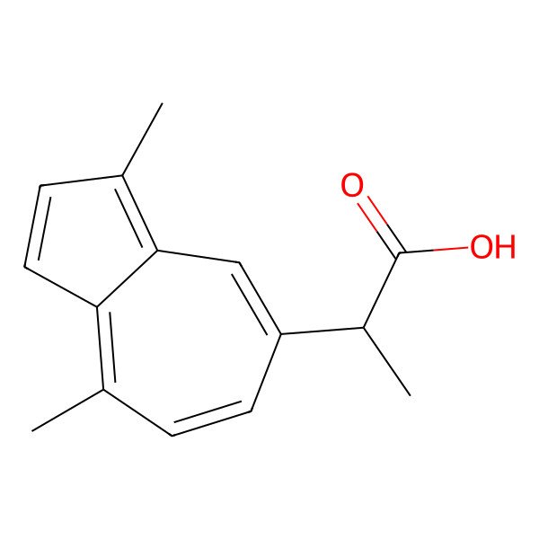 2D Structure of (2S)-2-(3,8-dimethylazulen-5-yl)propanoic acid 2D Structure of (2S)-2-(3,8-dimethylazulen-5-yl)propanoic acid