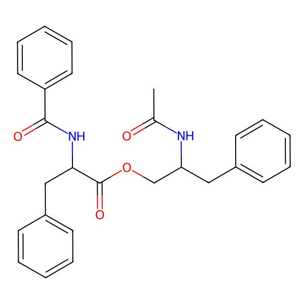 2D Structure of [(2S)-2-acetamido-3-phenylpropyl] (2S)-2-benzamido-3-phenylpropanoate