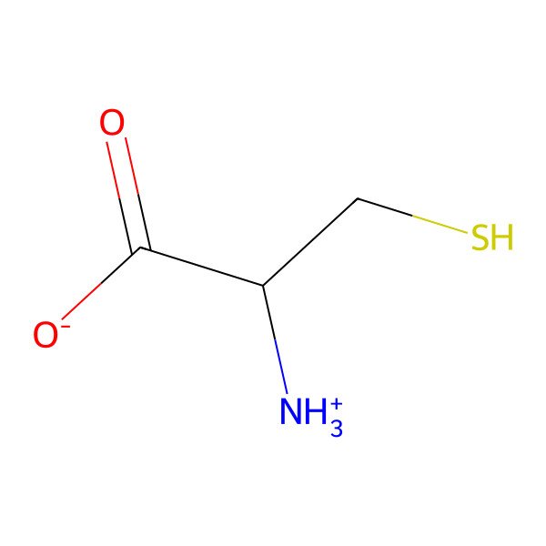 2D Structure of (2S)-2-ammonio-3-mercaptopropanoate 2D Structure of (2S)-2-ammonio-3-mercaptopropanoate