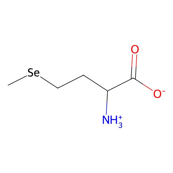 2D Structure of (2S)-2-ammonio-4-(methylselanyl)butanoate