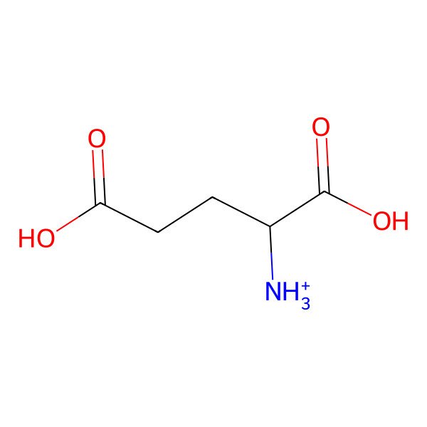 2D Structure of (2S)-2-Ammonioglutaric acid