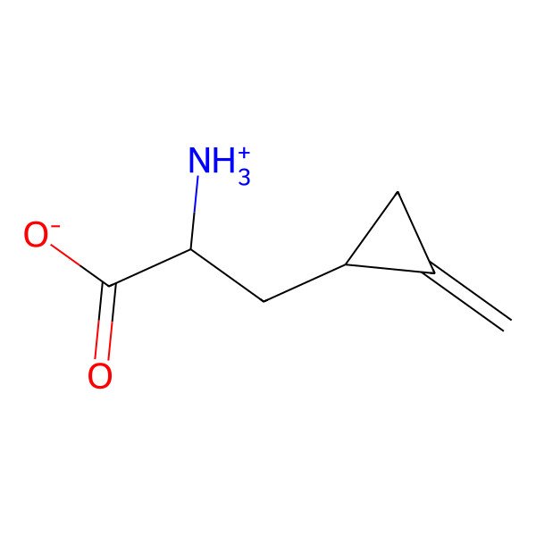 2D Structure of (2S)-2-azaniumyl-3-[(1S)-2-methylidenecyclopropyl]propanoate
