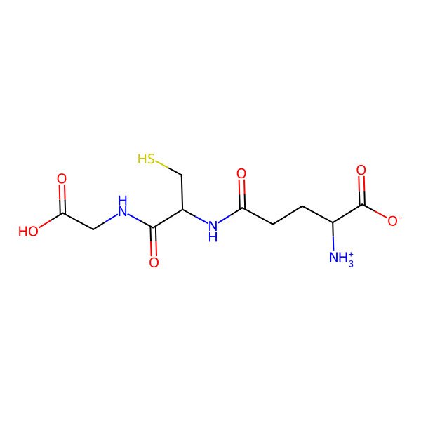 2D Structure of (2S)-2-azaniumyl-5-[[(2R)-1-(carboxymethylamino)-1-oxo-3-sulfanylpropan-2-yl]amino]-5-oxopentanoate