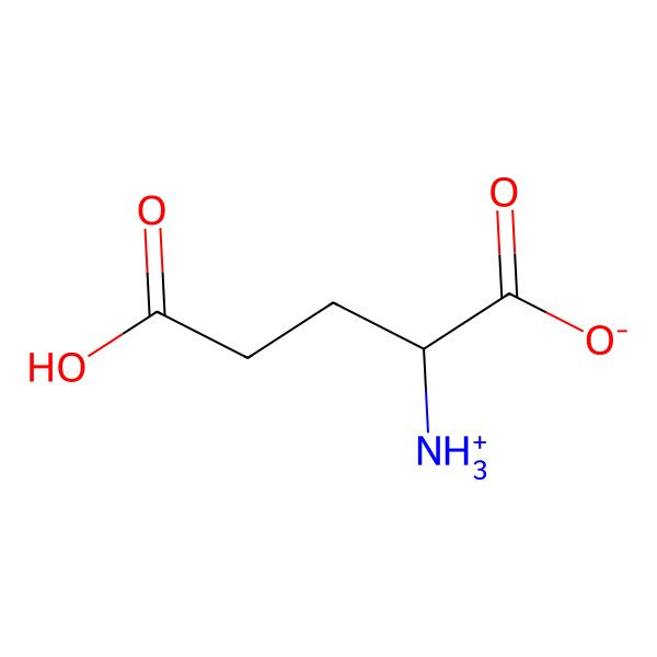 2D Structure of (2S)-2-azaniumyl-5-hydroxy-5-oxopentanoate