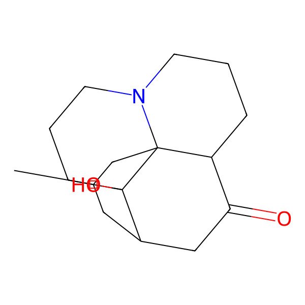 2D Structure of (2S)-2-hydroxy-15-methyl-6-azatetracyclo[8.6.0.01,6.02,13]hexadecan-11-one