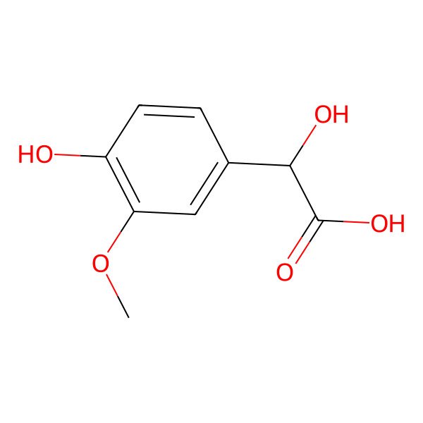 2D Structure of (2S)-2-hydroxy-2-(4-hydroxy-3-methoxyphenyl)acetic acid
