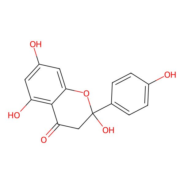 2D Structure of (2S)-2-hydroxynaringenin