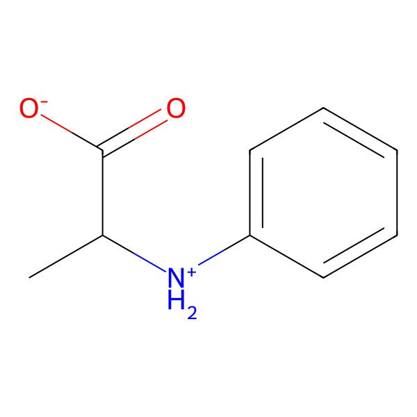 2D Structure of (2S)-2-(phenylazaniumyl)propanoate