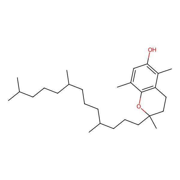2D Structure of (2S)-2,5,8-trimethyl-2-[(4S,8S)-4,8,12-trimethyltridecyl]-3,4-dihydrochromen-6-ol