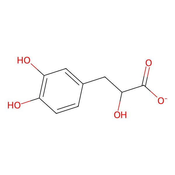 2D Structure of (2S)-3-(3,4-dihydroxyphenyl)-2-hydroxypropanoate
