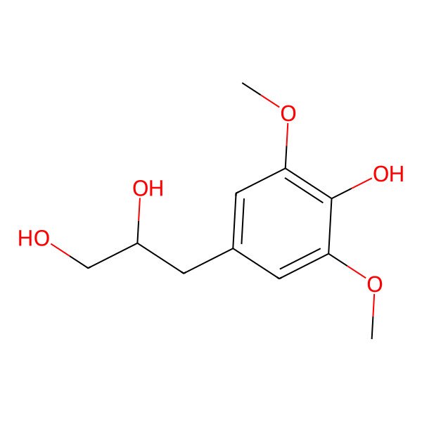 2D Structure of (2S)-3-(4-hydroxy-3,5-dimethoxyphenyl)propane-1,2-diol