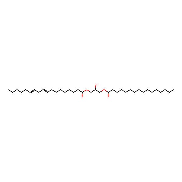 2D Structure of [(2S)-3-hexadecanoyloxy-2-hydroxypropyl] (9Z,12Z)-octadeca-9,12-dienoate