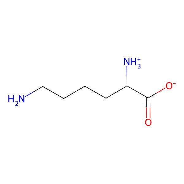 2D Structure of (2S)-6-amino-2-azaniumylhexanoate