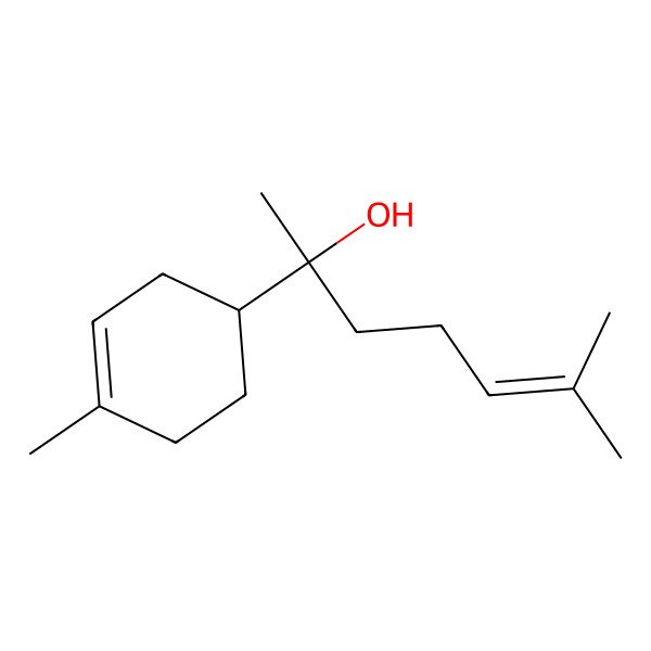 2D Structure of (2S)-6-methyl-2-(4-methylcyclohex-3-en-1-yl)hept-5-en-2-ol