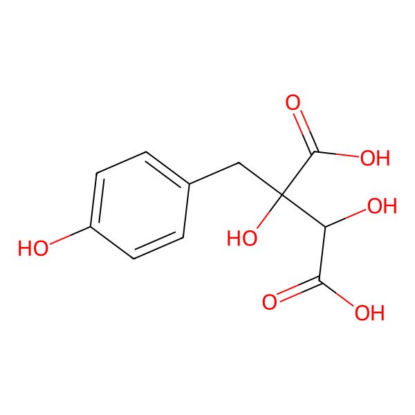 2D Structure of (2S,3R)-2,3-dihydroxy-2-[(4-hydroxyphenyl)methyl]butanedioic acid