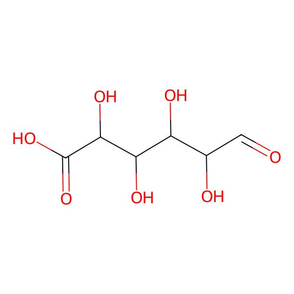 2D Structure of (2S,3R,4S,5R)-2,3,4,5-tetrahydroxy-6-oxohexanoic acid