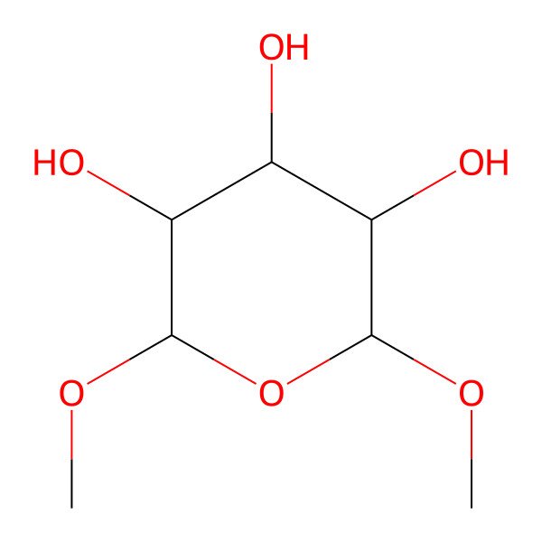 2D Structure of (2S,3R,5R,6S)-2,6-dimethoxyoxane-3,4,5-triol