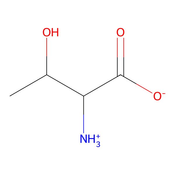 2D Structure of (2S,3S)-2-ammonio-3-hydroxybutanoate