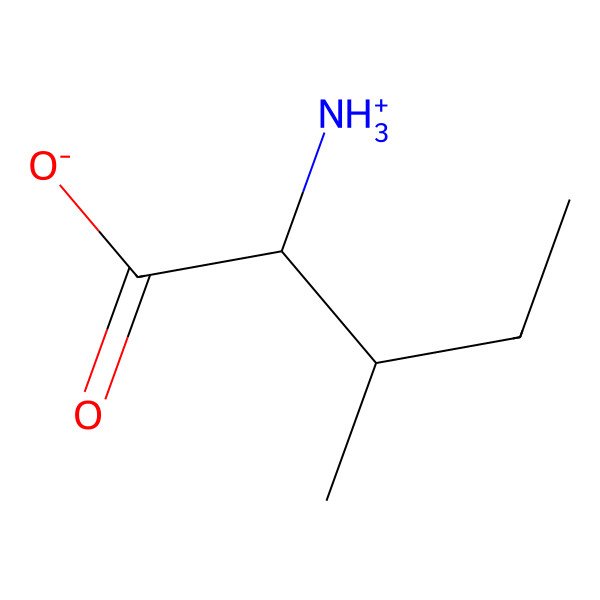 2D Structure of (2S,3S)-2-ammonio-3-methylpentanoate