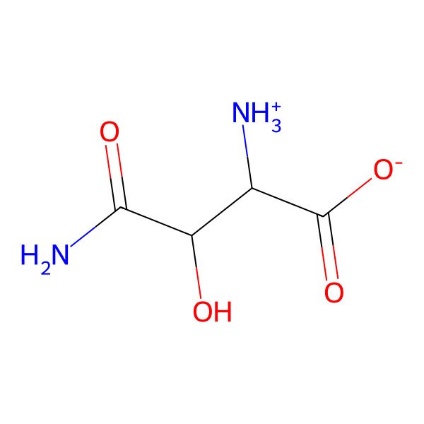 2D Structure of (2S,3S)-2-azaniumyl-3-carbamoyl-3-hydroxypropanoate
