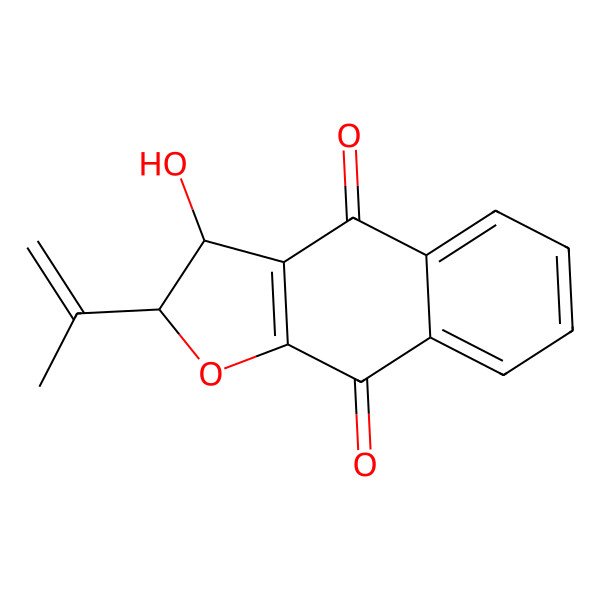 2D Structure of (2S,3S)-3-hydroxy-2-prop-1-en-2-yl-2,3-dihydrobenzo[f][1]benzofuran-4,9-dione