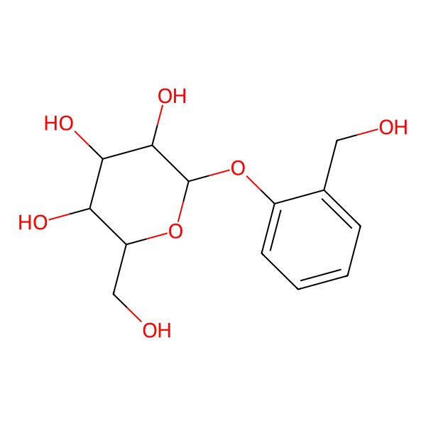 2D Structure of (2S,3S,4R,5R,6S)-2-(hydroxymethyl)-6-[2-(hydroxymethyl)phenoxy]oxane-3,4,5-triol