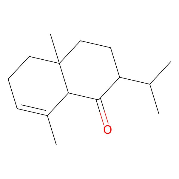 2D Structure of (2S,4aR)-4a,8-dimethyl-2-propan-2-yl-2,3,4,5,6,8a-hexahydronaphthalen-1-one 2D Structure of (2S,4aR)-4a,8-dimethyl-2-propan-2-yl-2,3,4,5,6,8a-hexahydronaphthalen-1-one
