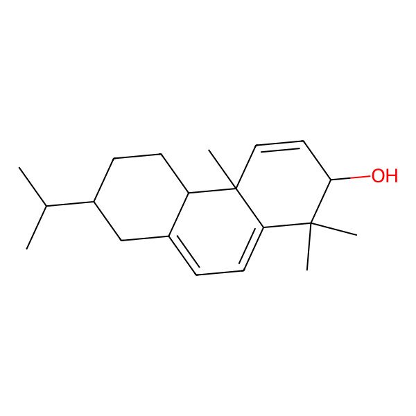 2D Structure of (2S,4aR,4bS,7S)-1,1,4a-trimethyl-7-propan-2-yl-2,4b,5,6,7,8-hexahydrophenanthren-2-ol