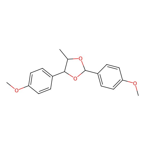 2D Structure of (2S,4S,5S)-2,4-bis(4-methoxyphenyl)-5-methyl-1,3-dioxolane