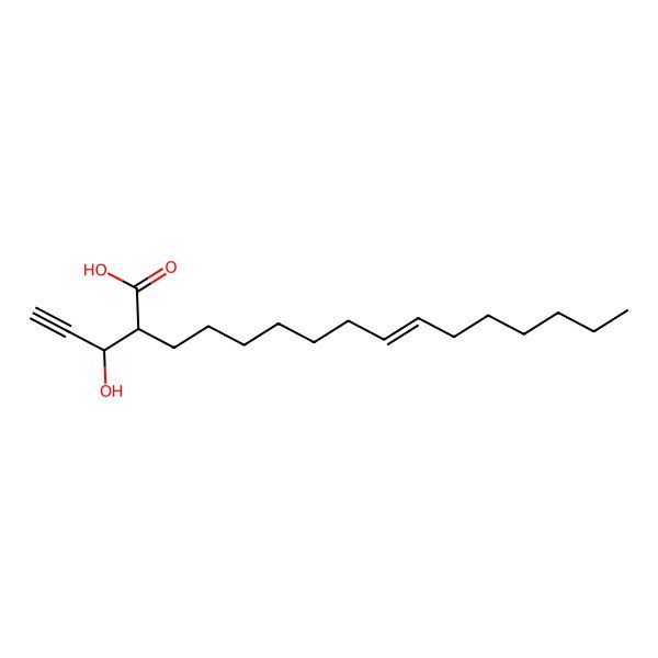 2D Structure of (2S,9Z)-2-[(R)-1-Hydroxy-2-propynyl]-9-hexadecenoic acid