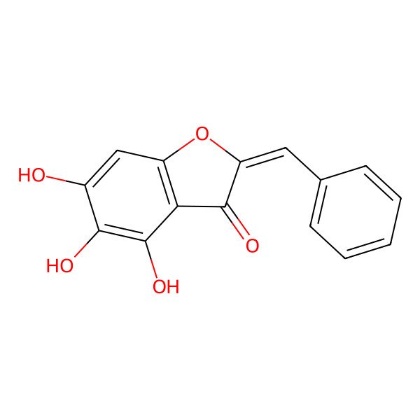2D Structure of (2Z)-2-benzylidene-4,5,6-trihydroxy-1-benzofuran-3-one 2D Structure of (2Z)-2-benzylidene-4,5,6-trihydroxy-1-benzofuran-3-one