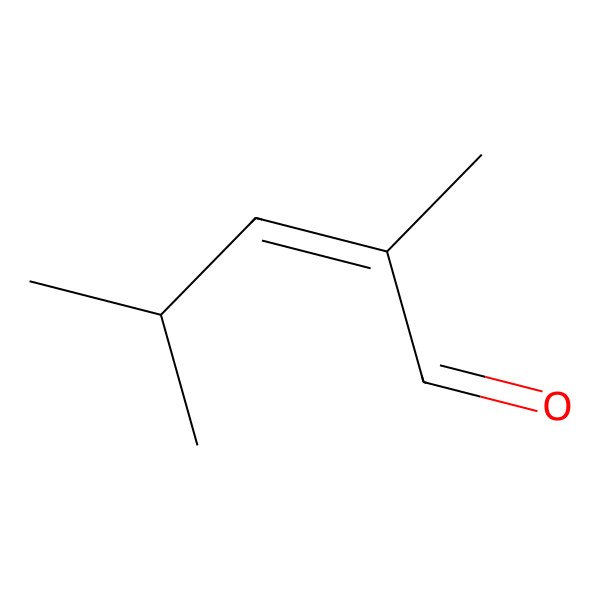 2D Structure of (2Z)-2,4-dimethyl-2-pentenal