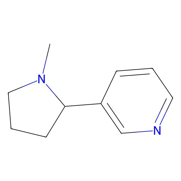 2D Structure of 3-(1-Methylpyrrolidin-2-yl)pyridine