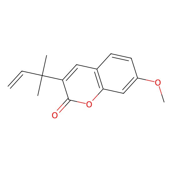 2D Structure of 3-(1,1-Dimethylallyl)herniarin