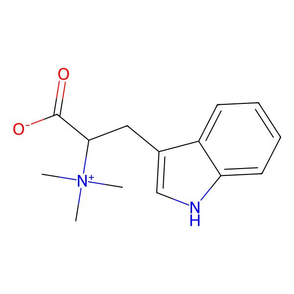 2D Structure of 3-(1H-indol-3-yl)-2-(trimethylazaniumyl)propanoate