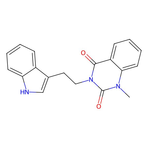 2D Structure of 3-[2-(1H-indol-3-yl)ethyl]-1-methylquinazoline-2,4-dione