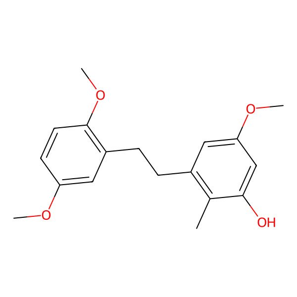 2D Structure of 3-[2-(2,5-Dimethoxyphenyl)ethyl]-5-methoxy-2-methylphenol