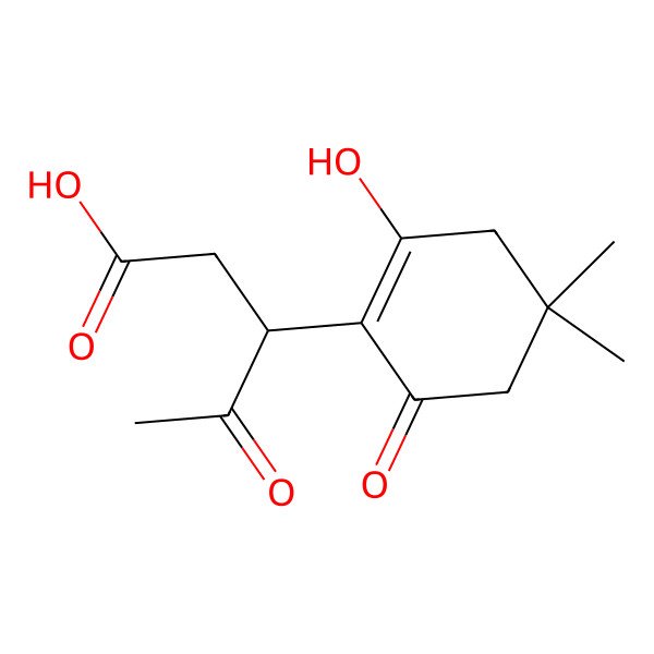 2D Structure of 3-(2-Hydroxy-4,4-dimethyl-6-oxocyclohex-1-en-1-yl)-4-oxopentanoic acid