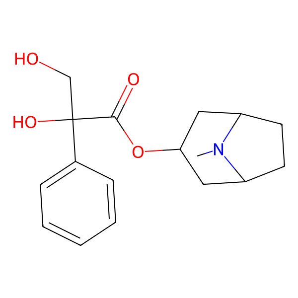 2D Structure of 3-(2'-Hydroxytropoyloxy)-tropane