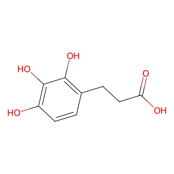 2D Structure of 3-(2,3,4-Trihydroxyphenyl)propanoic acid