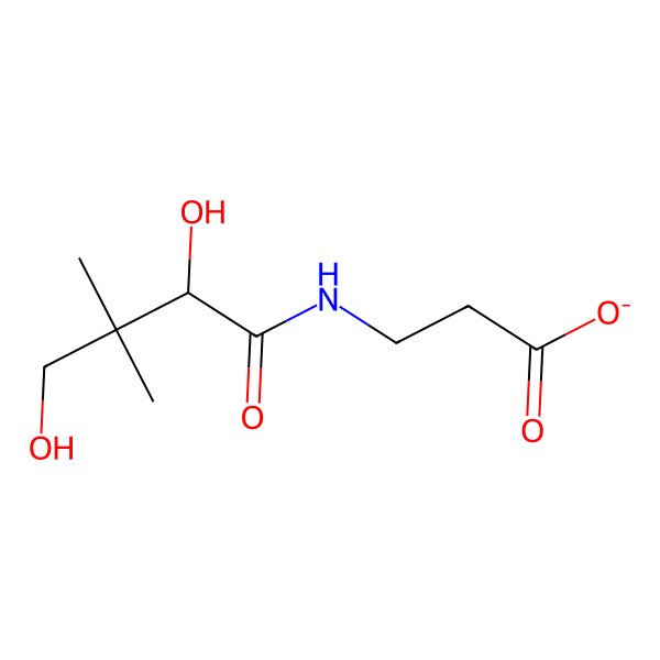 2D Structure of 3-[[(2R)-2,4-dihydroxy-3,3-dimethylbutanoyl]amino]propanoate
