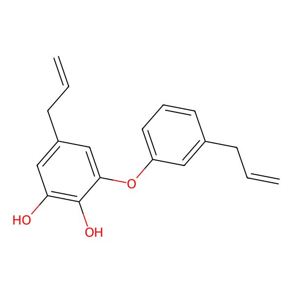 2D Structure of 3-(3-Allylphenoxy)-5-allylbenzene-1,2-diol