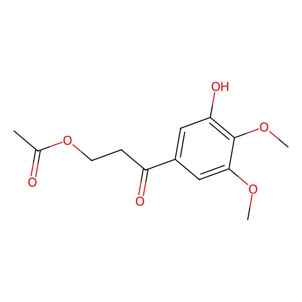 2D Structure of [3-(3-Hydroxy-4,5-dimethoxyphenyl)-3-oxopropyl] acetate