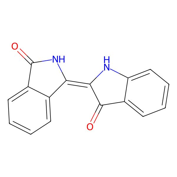 2D Structure of 3-(3-oxo-1H-indol-2-ylidene)isoindol-1-one 2D Structure of 3-(3-oxo-1H-indol-2-ylidene)isoindol-1-one