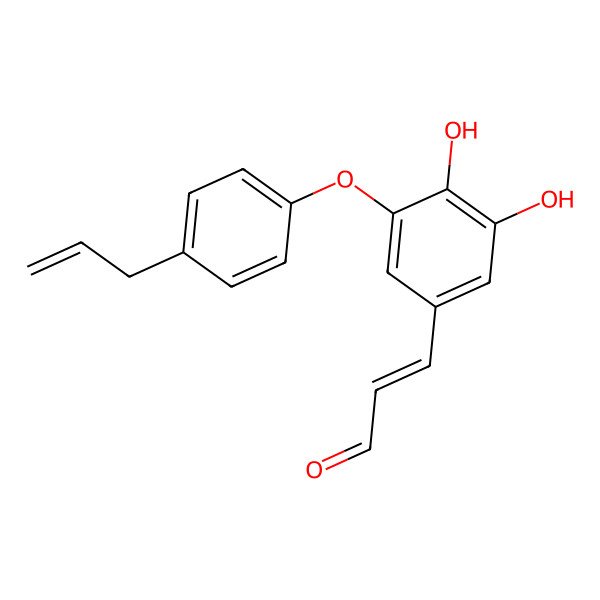 2D Structure of 3-[3,4-Dihydroxy-5-(4-prop-2-enylphenoxy)phenyl]prop-2-enal
