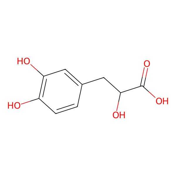2D Structure of 3-(3,4-Dihydroxyphenyl)-2-hydroxypropanoic acid