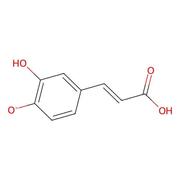 2D Structure of 3-(3,4-Dihydroxyphenyl)prop-2-enoate