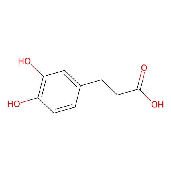 2D Structure of 3-(3,4-Dihydroxyphenyl)propionic acid