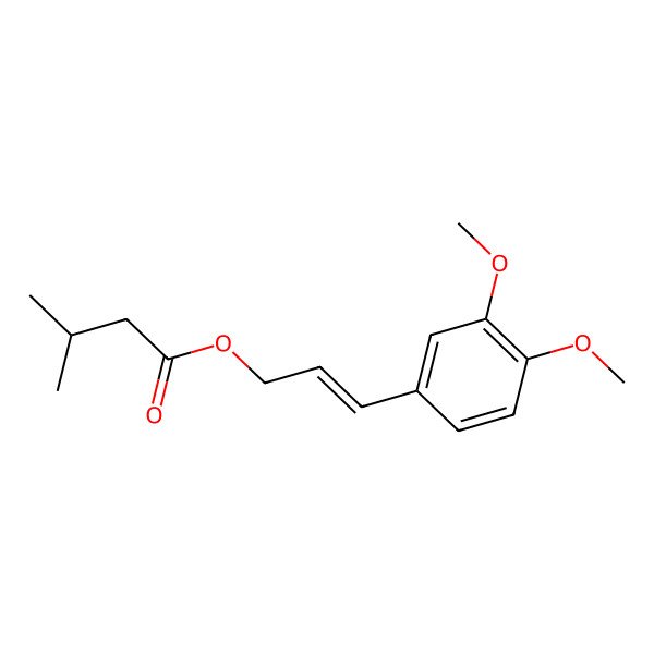 2D Structure of 3-(3',4'-Dimethoxyphenyl)prop-2-enyl isovalerate