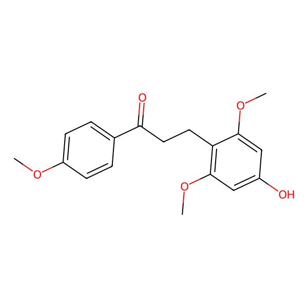 2D Structure of 3-(4-Hydroxy-2,6-dimethoxyphenyl)-1-(4-methoxyphenyl)propan-1-one